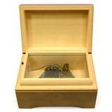 Vintage REUGE MUSIC BOX Stickered "EJB" Switzerland Made LITTLE GIRL w/ UMBRELLA