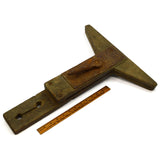 Antique WOODEN SAW VISE Bench Mounted WOOD&IRON Primitive SHARPENING-CLAMP TOOL