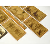 Antique STEREOSCOPE CARD Lot of 8 "UNDERWOOD" STEREOVIEWS Strohmeyer & Wyman WAR
