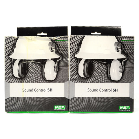 New! MSA SAFETY "SOUND CONTROL SH" Lot of 2 HELMET MOUNTED EARMUFF No. 10129327
