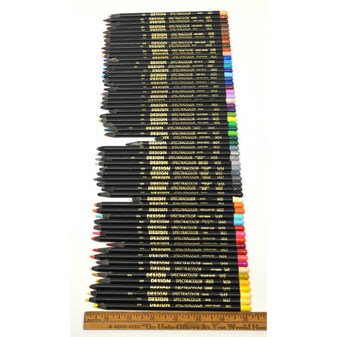 Hard To Find "DESIGN SPECTRACOLOR" 60-Pencil Set + Original Case COLORED PENCILS
