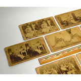 Antique STEREOSCOPE CARD Lot of 8 "UNDERWOOD" STEREOVIEWS Strohmeyer & Wyman WAR