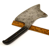 GORGEOUS! Antique BUTCHER'S KNIFE Italian? MEAT CLEAVER Unbranded CARBON STEEL!