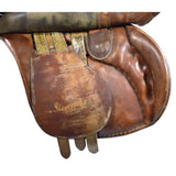 Vintage JOHS. STUBBEN SIEGFRIED 17.5" JUMPING SADDLE Suede Fronts "SEIT 1894..."