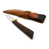 Vintage GERBER CUSTOM "MODEL C300B" KNIFE 3" Fixed Blade WOOD HANDLE Orig Sheath