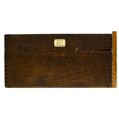 Vintage "TELESCOPE BINOCULARS" Finger-Jointed WOOD BOX by SEIKI SEISAKUSHO Japan