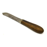 Antique J. RUSSELL "GREEN RIVER WORKS" KNIFE Script Logo PEWTER BOLSTERED HANDLE