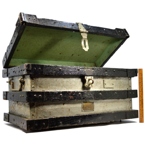 Antique VANDERMAN STRONG BOX #44 for "PROCTOR & SCHWARTZ INC" 54 lb Chest/Trunk!