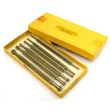 Vintage BERGEON No. 1897 DOUBLE ROLLER-CUTTERS Set of 6 Swiss WATCHMAKERS TOOLS