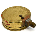 Vintage HODGMAN MFG. CO. WATER GAUGE 3.75" Brass & Glass 0-250 (PSI?) STEAMPUNK!