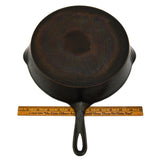 Antique GRISWOLD "ERIE 710C" CAST IRON SKILLET No. 9 Frying Pan HEAT RING Level!