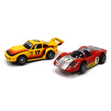 Vintage TYCO SLOT CARS Lot of 2 HO PORSCHE RACE CARS 935 #17 & 908 Long Nose #7