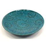 Ancient PERSIAN GLAZED POTTERY PLATE 7-1/4" Turkish TURQUOISE DISH c.12th-14th