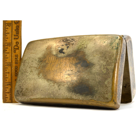 Vintage SILVER & BRASS TRINKET CHEST Desk Box "1950 MID WEEK Jr. Moth" DODGE INC