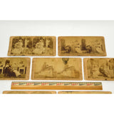 Antique STEREOSCOPE CARD Lot of 8 "UNDERWOOD" STEREOVIEWS Strohmeyer & Wyman WAR