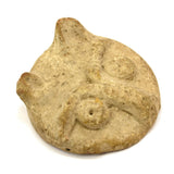 Ancient PRE-COLUMBIAN INDIAN WARRIOR HEAD Small 2" Pottery Shard TAINO or MAYAN