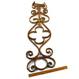 Salvaged CAST IRON GATE INSERT Fence Part RUSTED & BENT Altered Art or REPURPOSE