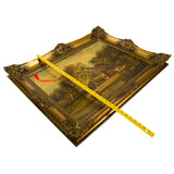 Original Art OIL ON CANVAS PAINTING Unknown Artist "JAADV.KREATEN"? Ornate Frame