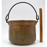 Antique DOVETAILED COPPER POT/KETTLE Dovetail IRON HANDLED BUCKET 8-Liter/2-Gal.