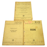 Vintage ARMY TECHNICAL MANUAL Lot of 3 Maintenance Manuals DIESEL ENGINE Rigging