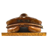 Vintage JOHS. STUBBEN SIEGFRIED 17.5" JUMPING SADDLE Suede Fronts "SEIT 1894..."