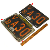 Vintage 1956 NEW JERSEY LICENSE PLATE Pair of NJ Plates MORRISTOWN DEALER FRAME!