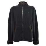 Worn Once! RALPH LAUREN POLO GOLF ZIP-UP FLEECE JACKET Suede DARK GRAY Size MED.
