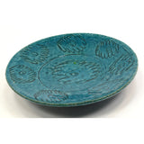 Ancient PERSIAN GLAZED POTTERY PLATE 7-1/4" Turkish TURQUOISE DISH c.12th-14th