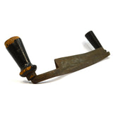 Antique LARGE 'SMALL-OFFSET' DRAW KNIFE 14" Blade JAPANNED WOOD HANDLES c.1850