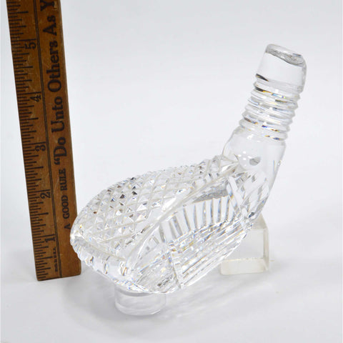 Vintage WATERFORD CUT GLASS 'GOLF CLUB HEAD' PAPERWEIGHT *No Sticker* but EUC!!