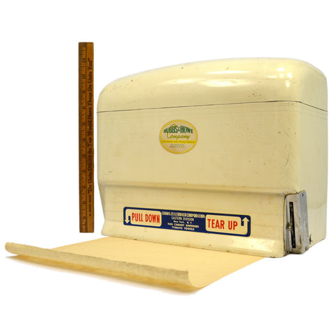 Vintage METAL PAPER TOWEL DISPENSER by CROWN ZELLERBACH Tymatic Towels *NO KEY*