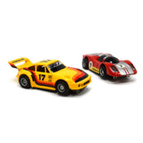Vintage TYCO SLOT CARS Lot of 2 HO PORSCHE RACE CARS 935 #17 & 908 Long Nose #7