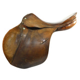 Vintage JOHS. STUBBEN SIEGFRIED 17.5" JUMPING SADDLE Suede Fronts "SEIT 1894..."