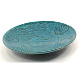 Ancient PERSIAN GLAZED POTTERY PLATE 7-1/4" Turkish TURQUOISE DISH c.12th-14th
