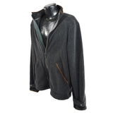 Worn Once! RALPH LAUREN POLO GOLF ZIP-UP FLEECE JACKET Suede DARK GRAY Size MED.