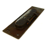 Antique CAST IRON DOOR HARDWARE Salvaged Ornate "LETTERS" PASS-THRU SLOT Patina!