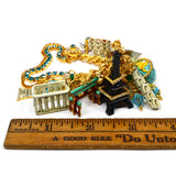 Rare! LUNCH AT THE RITZ "THE WORLD BRUNCH" CHARM BRACELET Eiffel Tower GLOBE ++