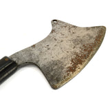 GORGEOUS! Antique BUTCHER'S KNIFE Italian? MEAT CLEAVER Unbranded CARBON STEEL!