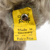 Vintage STEIFF "TESSIE" SCHNAUZER DOG 5" Gray Hair RED COLLAR w/ EAR TAG #320/14