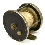 Vintage JULIUS VOM HOFE 1/0 FISHING REEL 3.25" German Silver & Hard Rubber? RARE