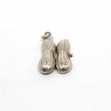 Vintage STERLING SILVER BRACELET CHARM Articulated "NUTS TO YOU" PEANUT Hinged