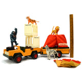 Vintage FISHER-PRICE 'ADVENTURE PEOPLE' Partial SAFARI #304 Jeep CAMPER Animals!