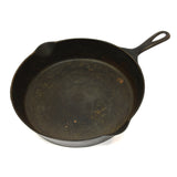 Antique GRISWOLD "ERIE 710C" CAST IRON SKILLET No. 9 Frying Pan HEAT RING Level!