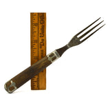 Antique CIVIL WAR ERA FORK Wood & Steel 3-PRONG/TINE Unbranded PRIMITIVE UTENSIL