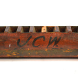 Antique WOOD FOUNDRY MOLD Industrial 36" SLOTTED ROD Pole ALTERED ART Steampunk!