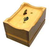 Vintage REUGE MUSIC BOX Stickered "EJB" Switzerland Made LITTLE GIRL w/ UMBRELLA