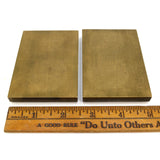 Vintage SOLID BRASS LETTERPRESS SYMBOLS Lot of 2 PRINTER'S BLOCKS Flower & Crown