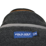 Worn Once! RALPH LAUREN POLO GOLF ZIP-UP FLEECE JACKET Suede DARK GRAY Size MED.