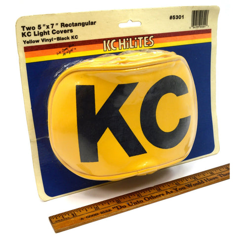 New Old Stock! "KC" HiLiTES LIGHT COVERS 5"x7" Rectangular #5301 Set of 2 YELLOW