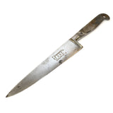 Vintage AXE BRAND CHEFS KNIFE by G. WOSTENHOLM Sheffield, England 13.5" NO GRIPS